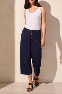 Tribal - Audrey Hugging Wide Crop Button Fly Pants