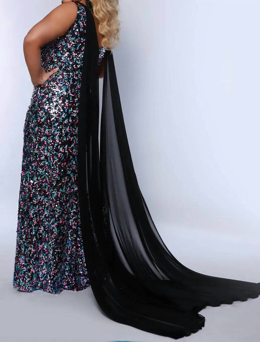 Johnathan Kayne - Tease Prom Sequin Sparkle Maxi Dress Plus
