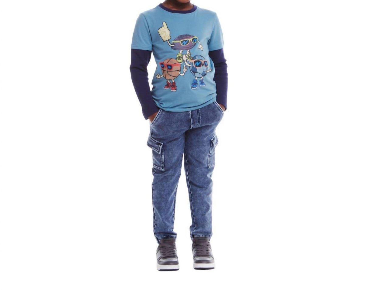 Andy & Evan - Boy's Sports Twofer Tee Amd Terry Pants Set