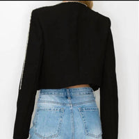 Beulahstyle - Silver Chain Crop Blazer
