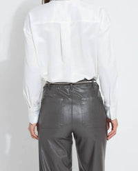 Lysse - Aurora Beaded Satin Button-down Shirt
