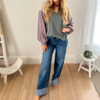 Lovely Melody - Keeley Corded Color Block Top