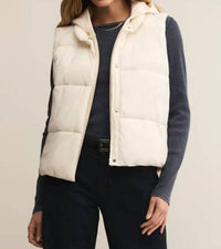 Z Supply Essential Puffer Vest in cloud 1 - women's jacket