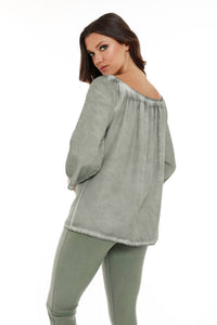 Luciana Button Off The Shoulder Top