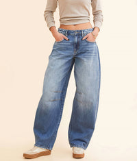 HIDDEN Women's Sammie Barrel Jeans in blue - women's jeans