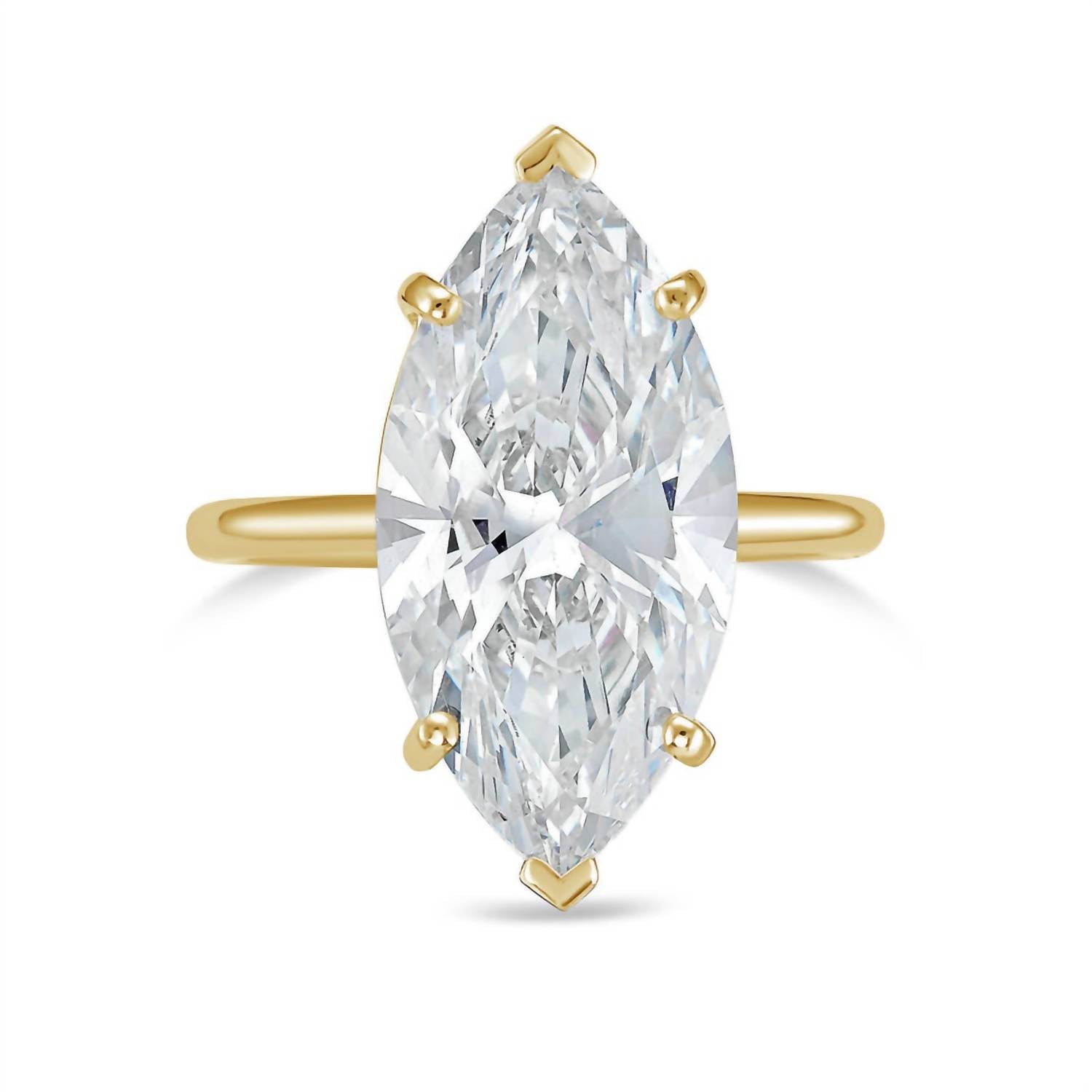 Diana M Jewels - Lab-grown Marquise-cut 8.00 Ct Diamond Solitaire Ring