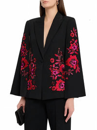 Ramy Brook - Lucinda Floral Blazer Style Cape