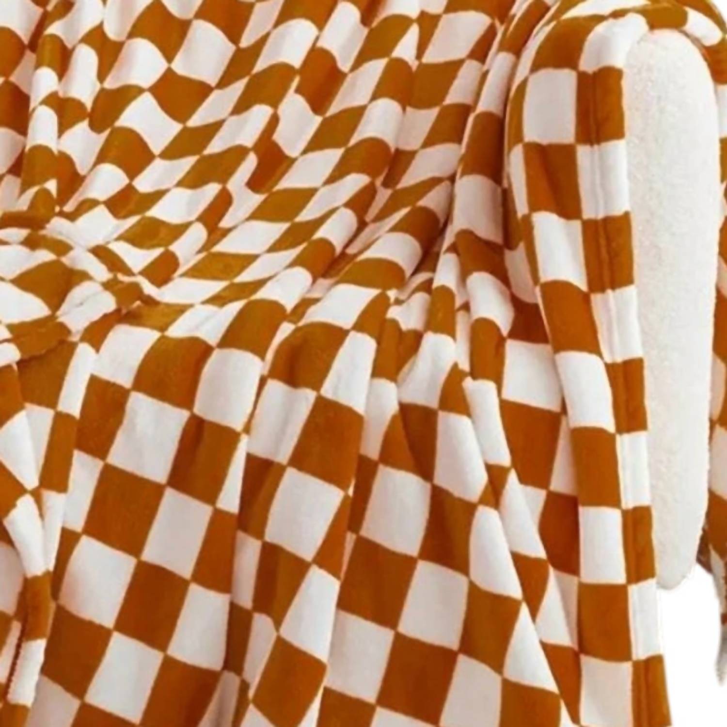 1 The Woman Checkerboard Printed Soft Throw Blanket in chestnut - item - detail view
