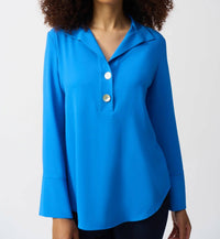 Joseph Ribkoff - Eggshell Straight Top With Button Detail