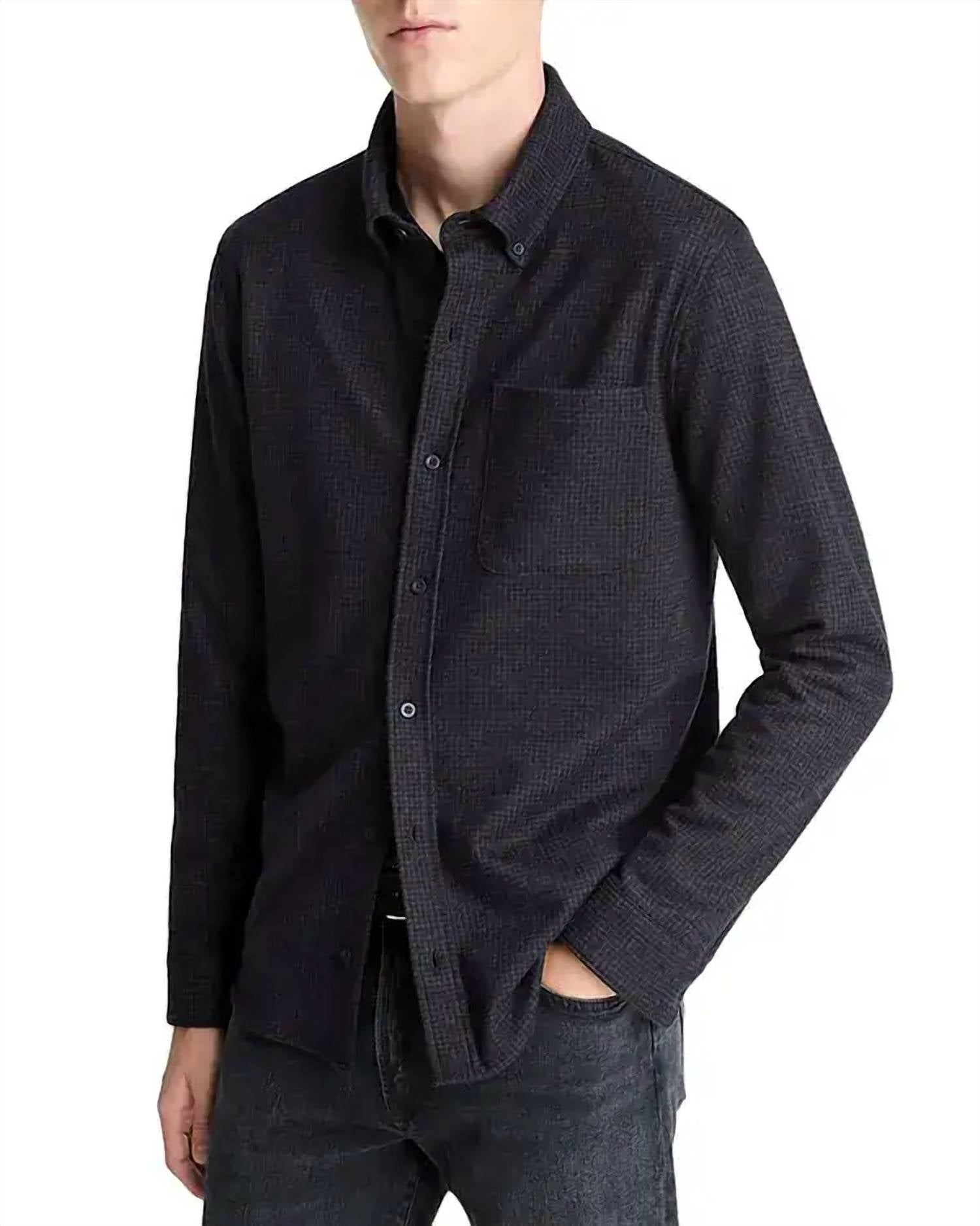 Vince - Wool Plaid Long Sleeve Shirt