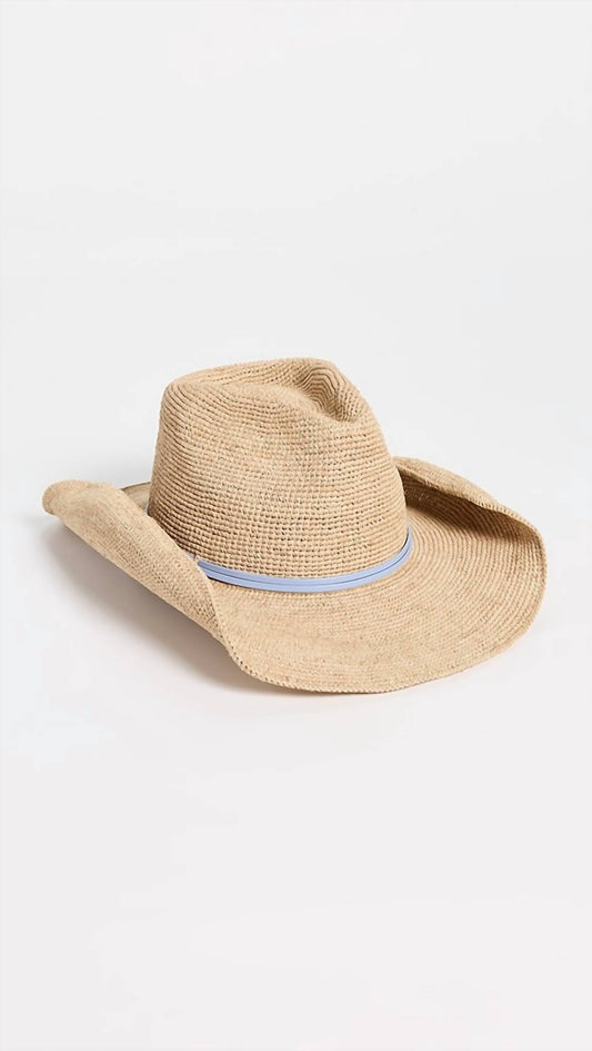 Hat Attack - Women's Raffia Crochet Cowboy Hat