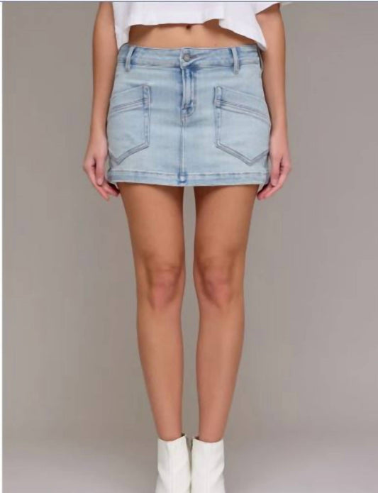 Hidden - Peyton Patch Pockets Mini Skirt