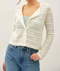Deon - Light Big Crochet Cardigan