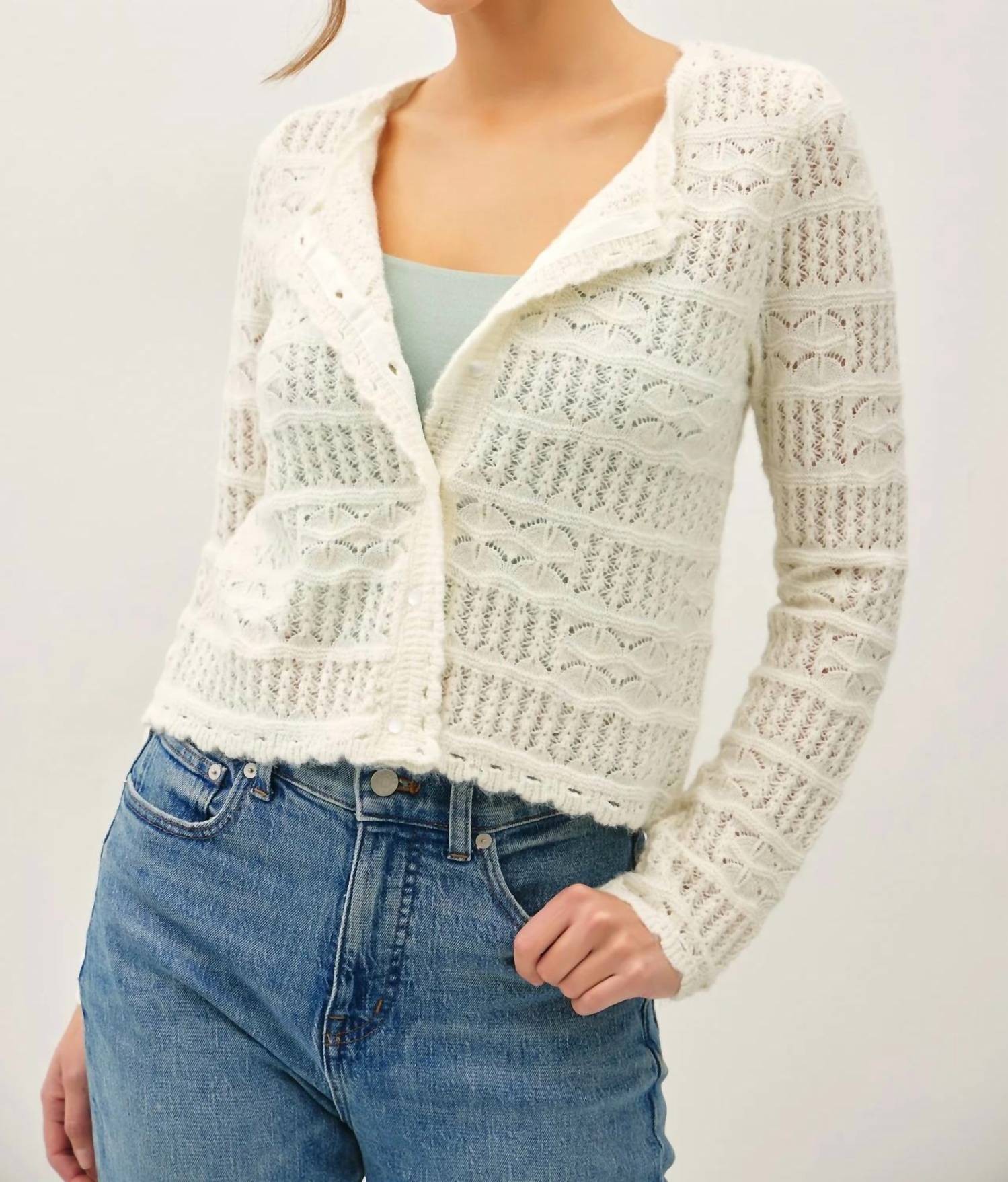 Deon - Light Big Crochet Cardigan