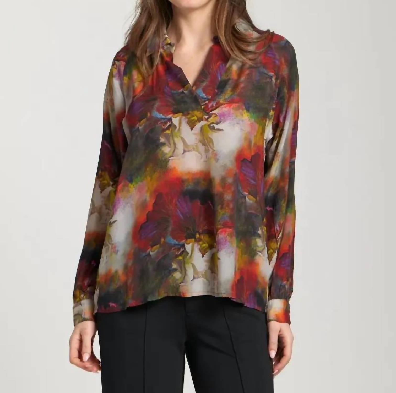 Apny - Pullover Long Sleeve Blouse