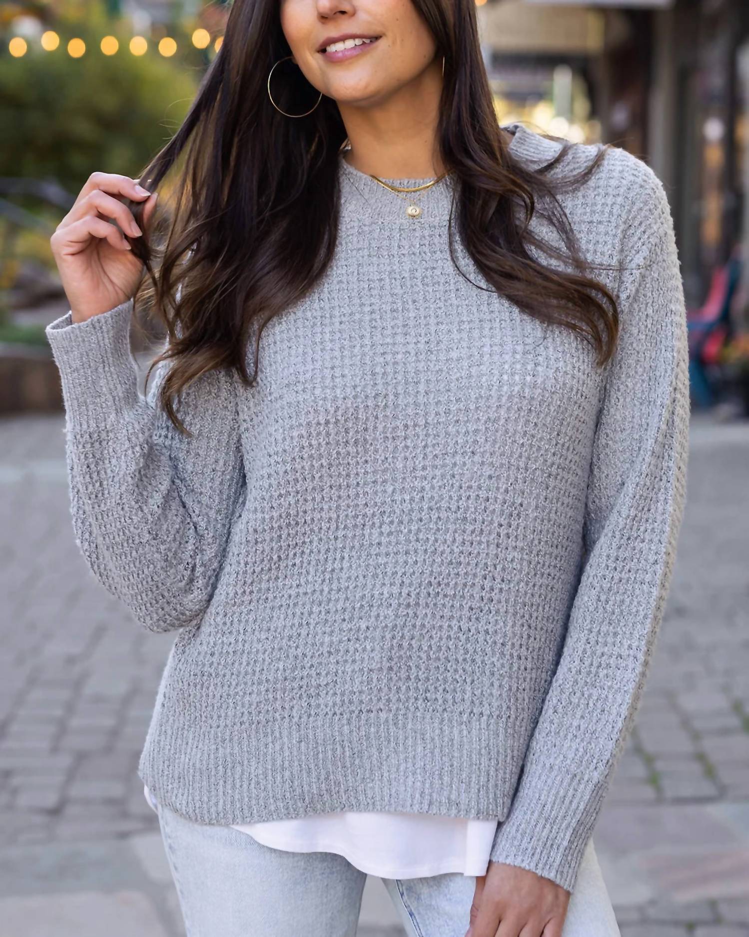 Grace And Lace - Waffle Knit Sweater