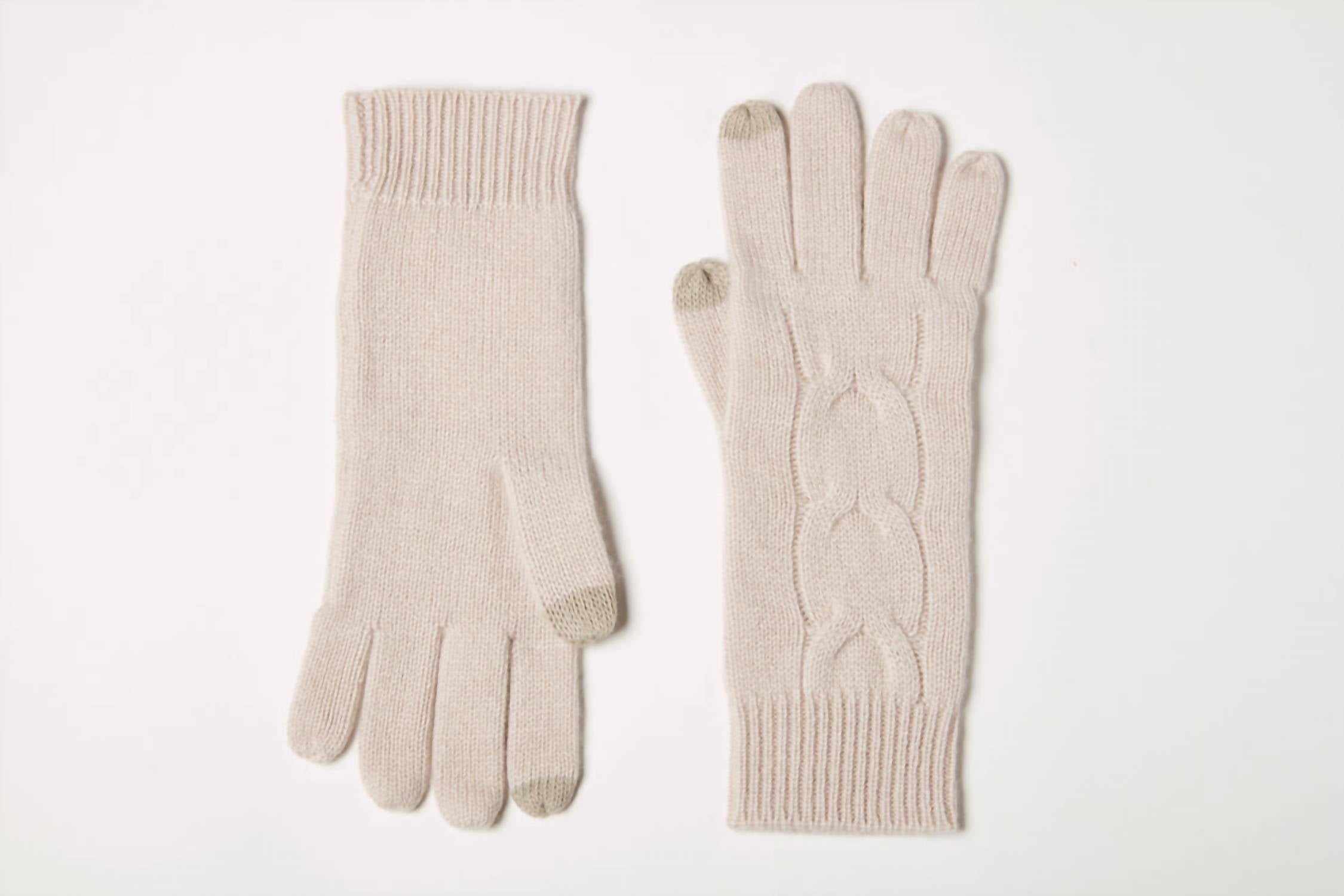 Kinross Women's Luxe Cable Gloves in agate - women's accessory - detail view