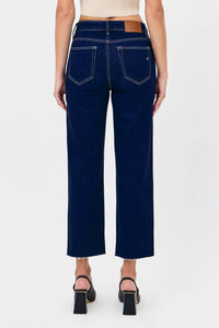 Hidden - Hem Slit Cropped Jeans