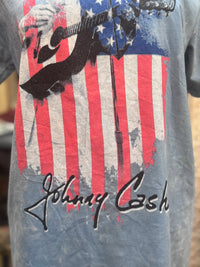 Archival Apparel - Women's Johnny Cash American Flag Short Sleeve T-shirt