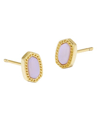 Kendra Scott Women's Mini Ellie Stud Earrings in gold pink opalite crystal - women's jewelry