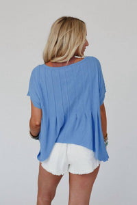 Three Bird Nest - Boho Pleated Top