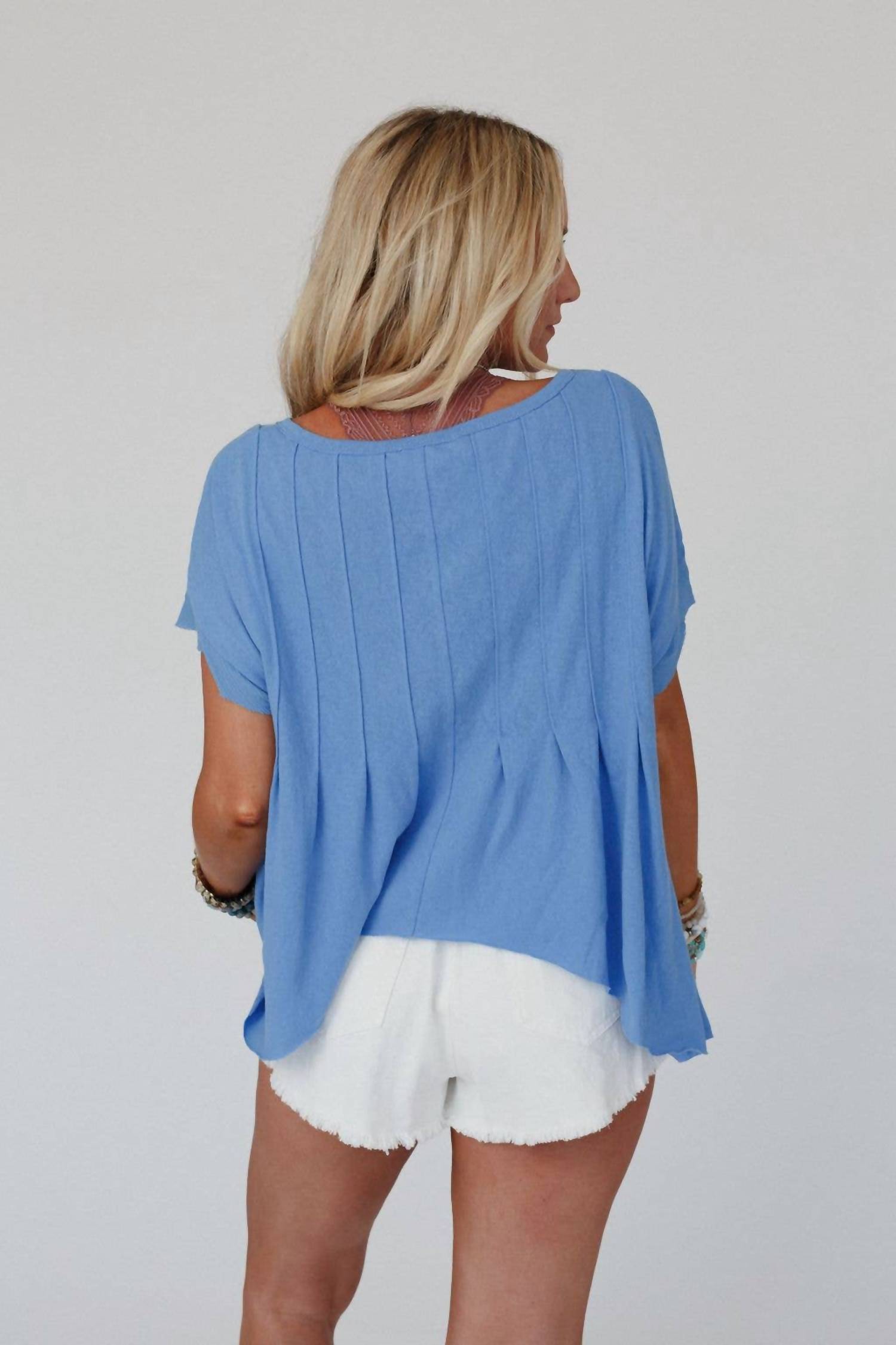 Three Bird Nest - Boho Pleated Top