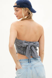 Illa Illa - Gingham Ruffle Tube Top