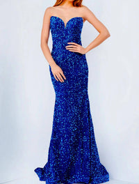 Jvn - Strapless Sweetheart Sequin Dress