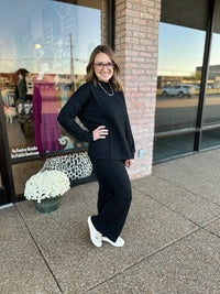Zenana - Ribbed Mock Neck Set