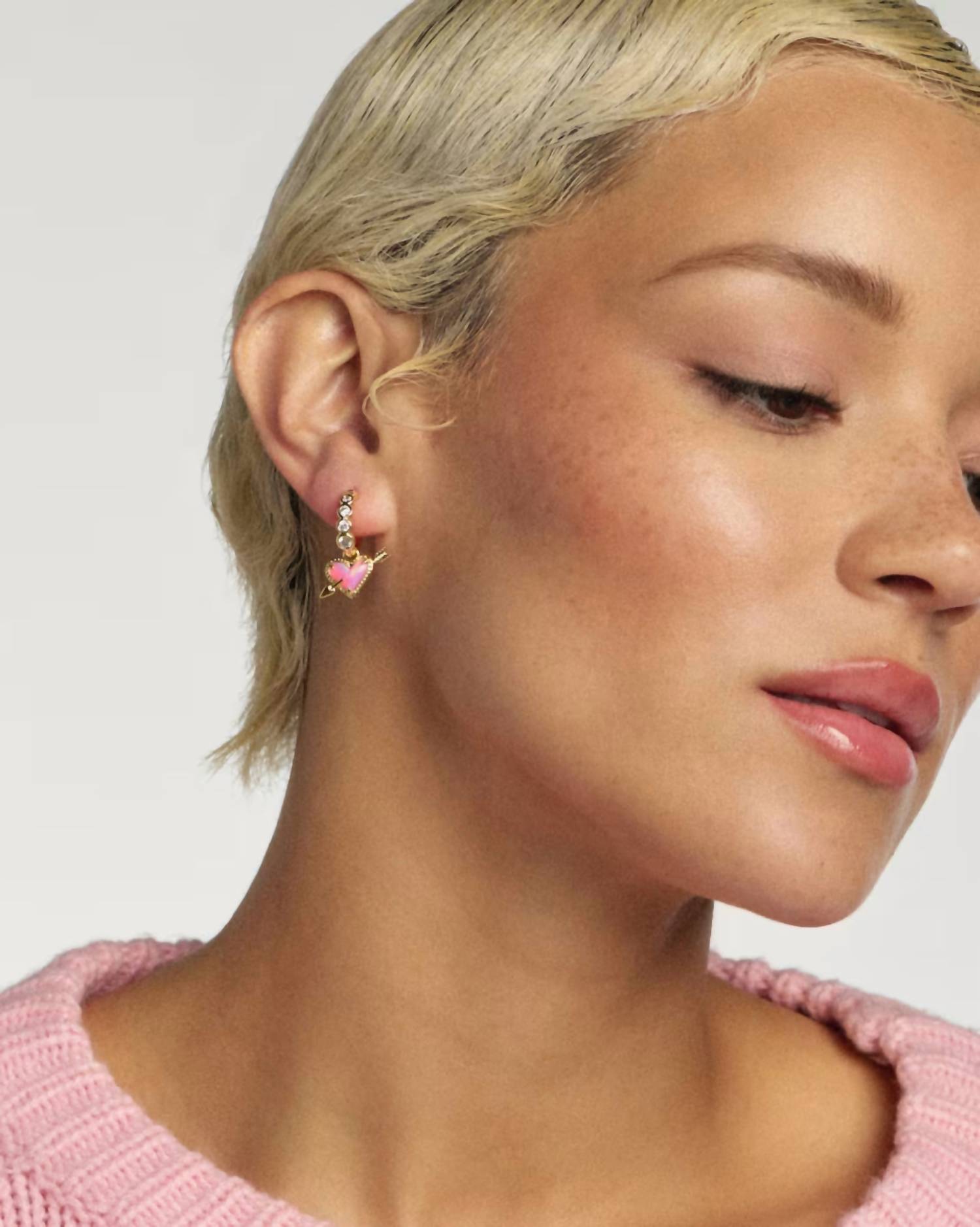 Kendra Scott - Women's Ari Heart Arrow Convertible Huggie Earrings