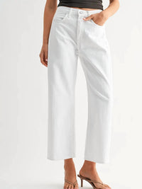 JUST BLACK DENIM Slim Barrel Jean in white - women's jeans