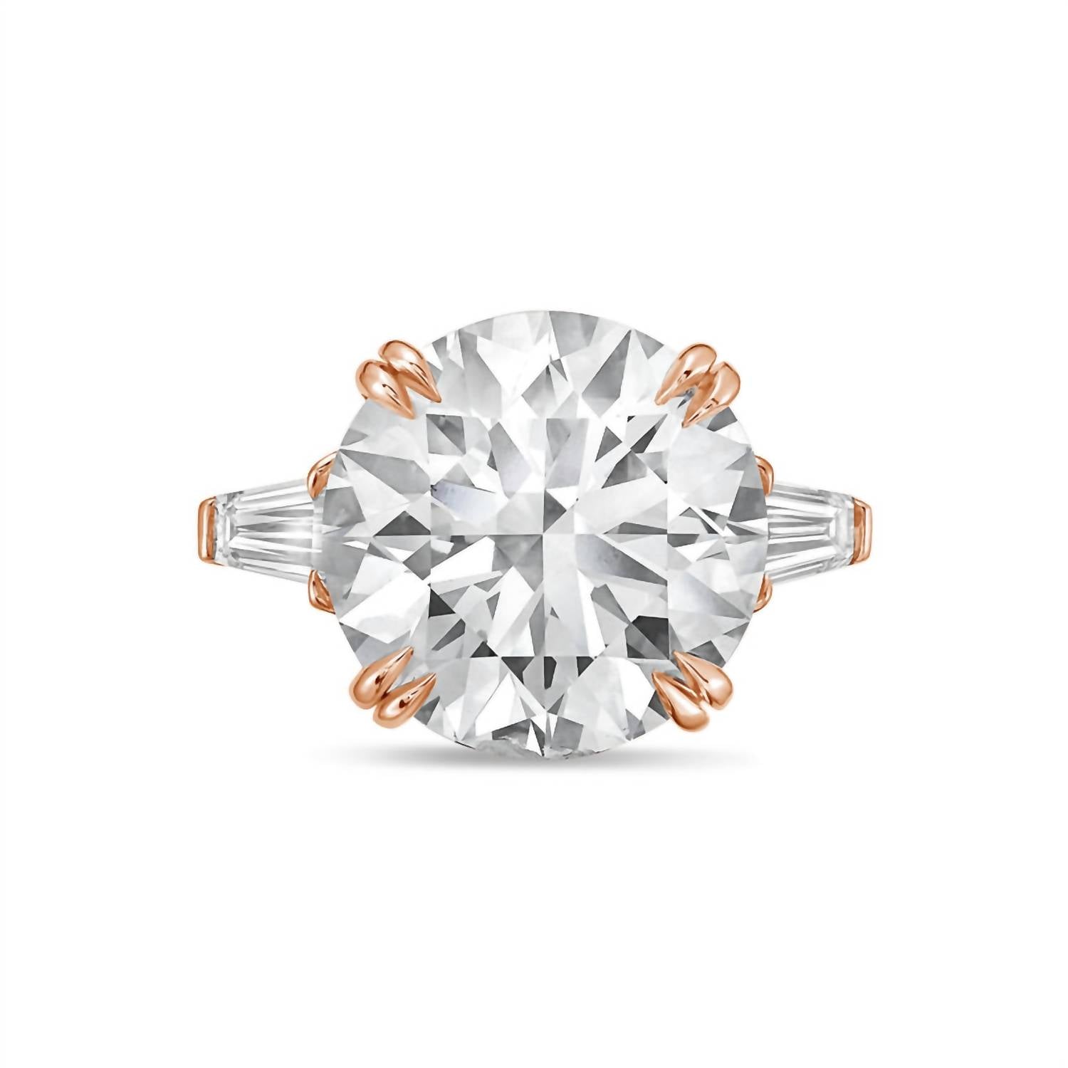 Diana M Jewels - Women's Round & Baguette Lab-Grown Diamond Jewelry Ring (10.00 Ct) - Bold