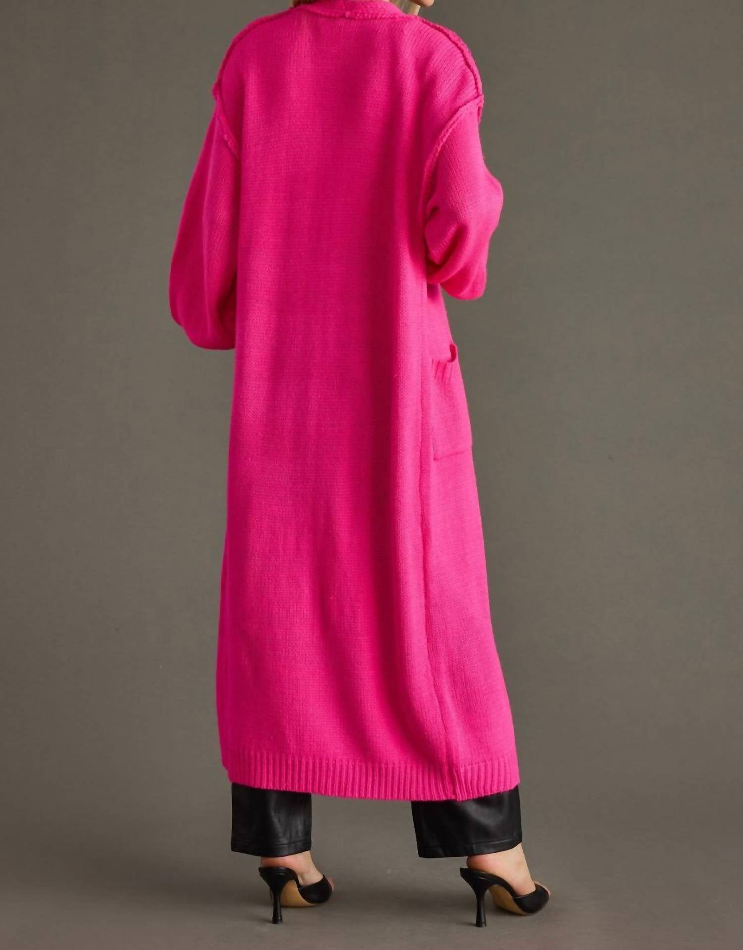 Panache Apparel The Harper Duster Cardigan in pink - women's cardigan - view 4