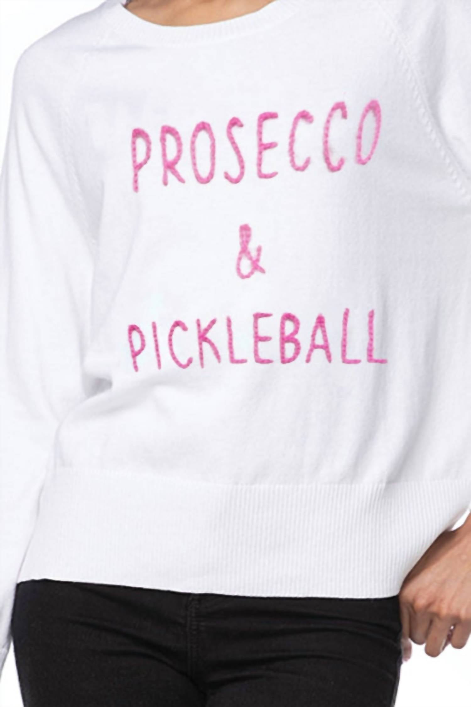 Golden Sun - Cotton Crew Prosecco & Pickleball Sweater