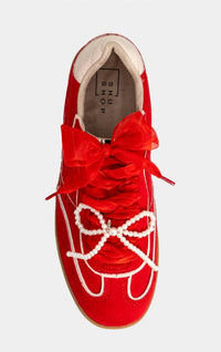 SHU SHOP Women's Sophie Suede Sneakers in red - women's sneaker - view 4