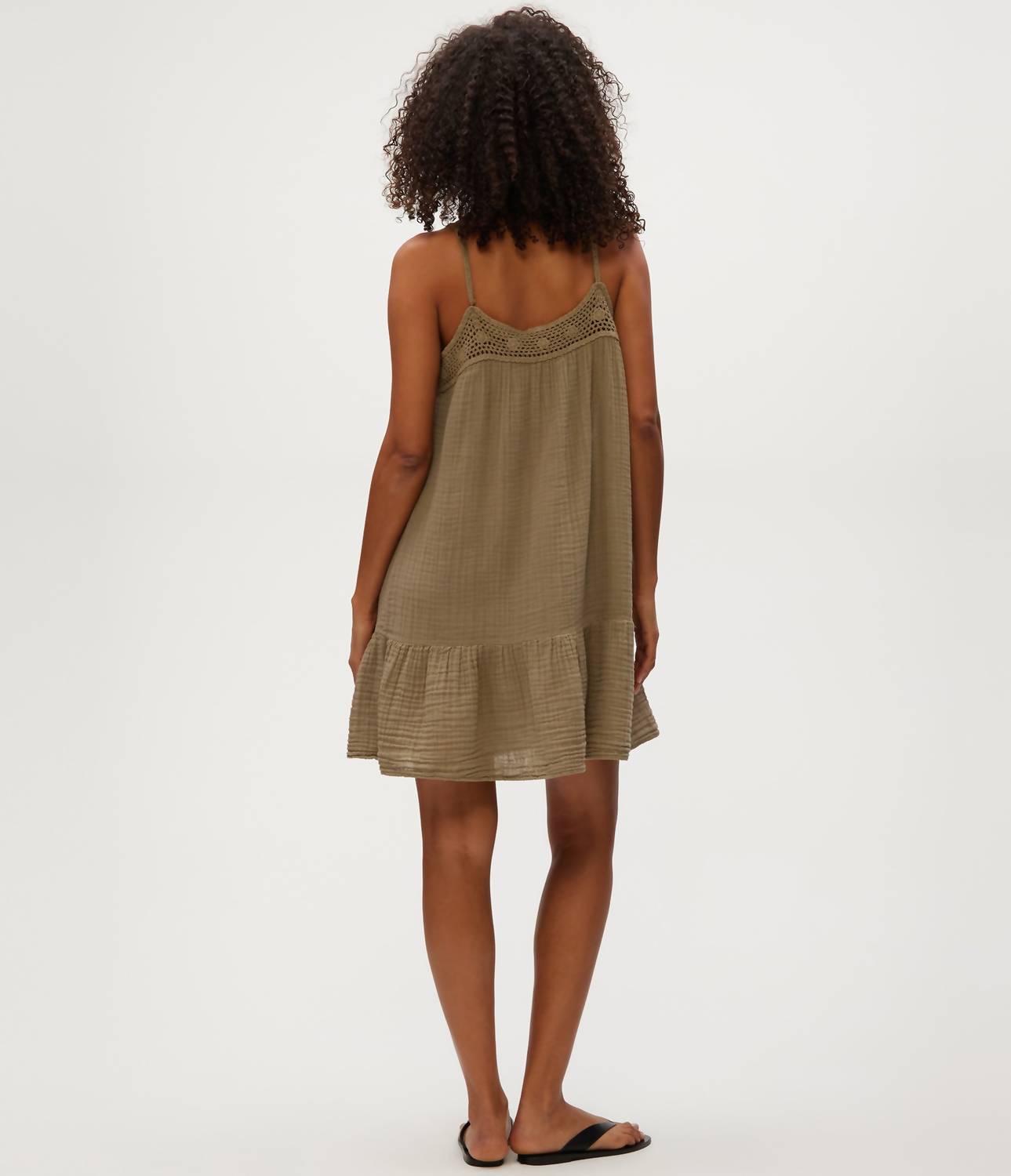 Michael Stars - Emree Crochet Trim Mini Dress