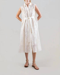 Psophia - Ethereal Botanical Tencel Shirt-Inspired Dress