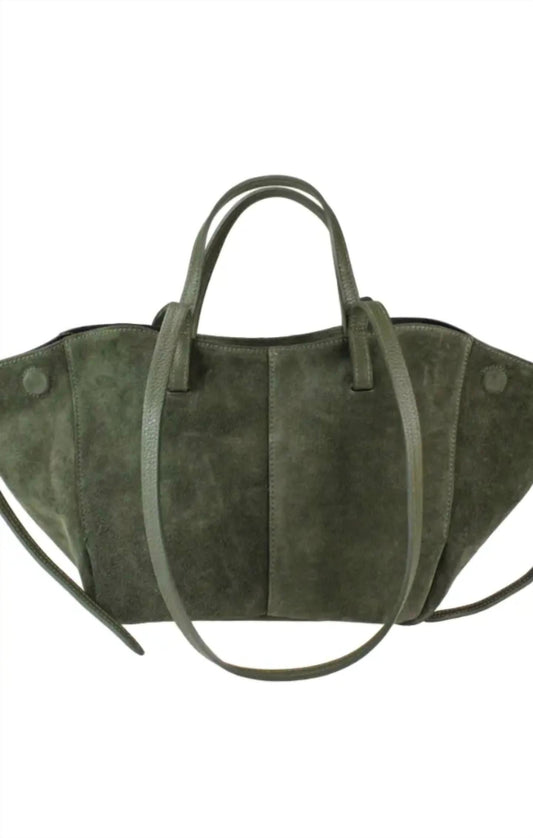 Mint Exclusives - Women's Italian Suede Leather Travel Bag With Leather Pouch