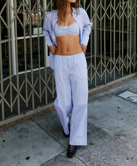 Nia - Stripe Bralette And Pant Set