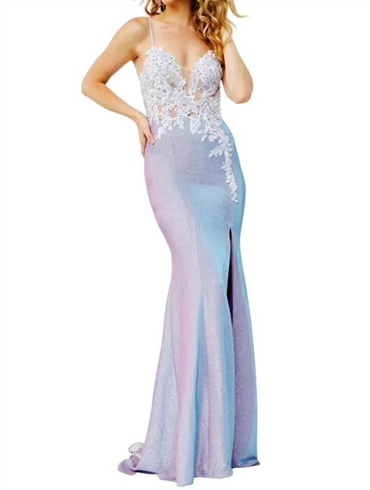 Jovani - Embroidered Bodice Fitted Prom Dress