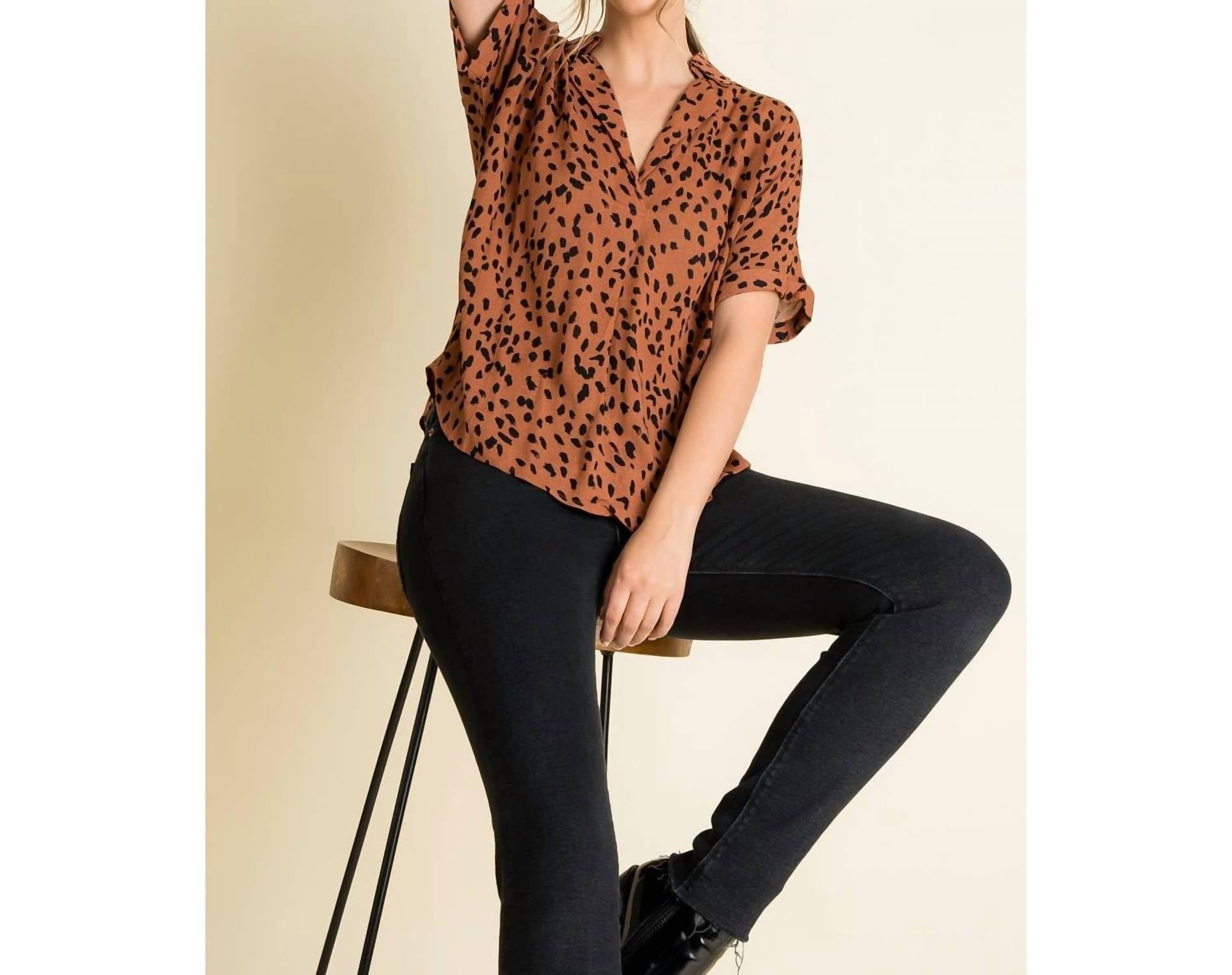 Thml - Collared Print Blouse
