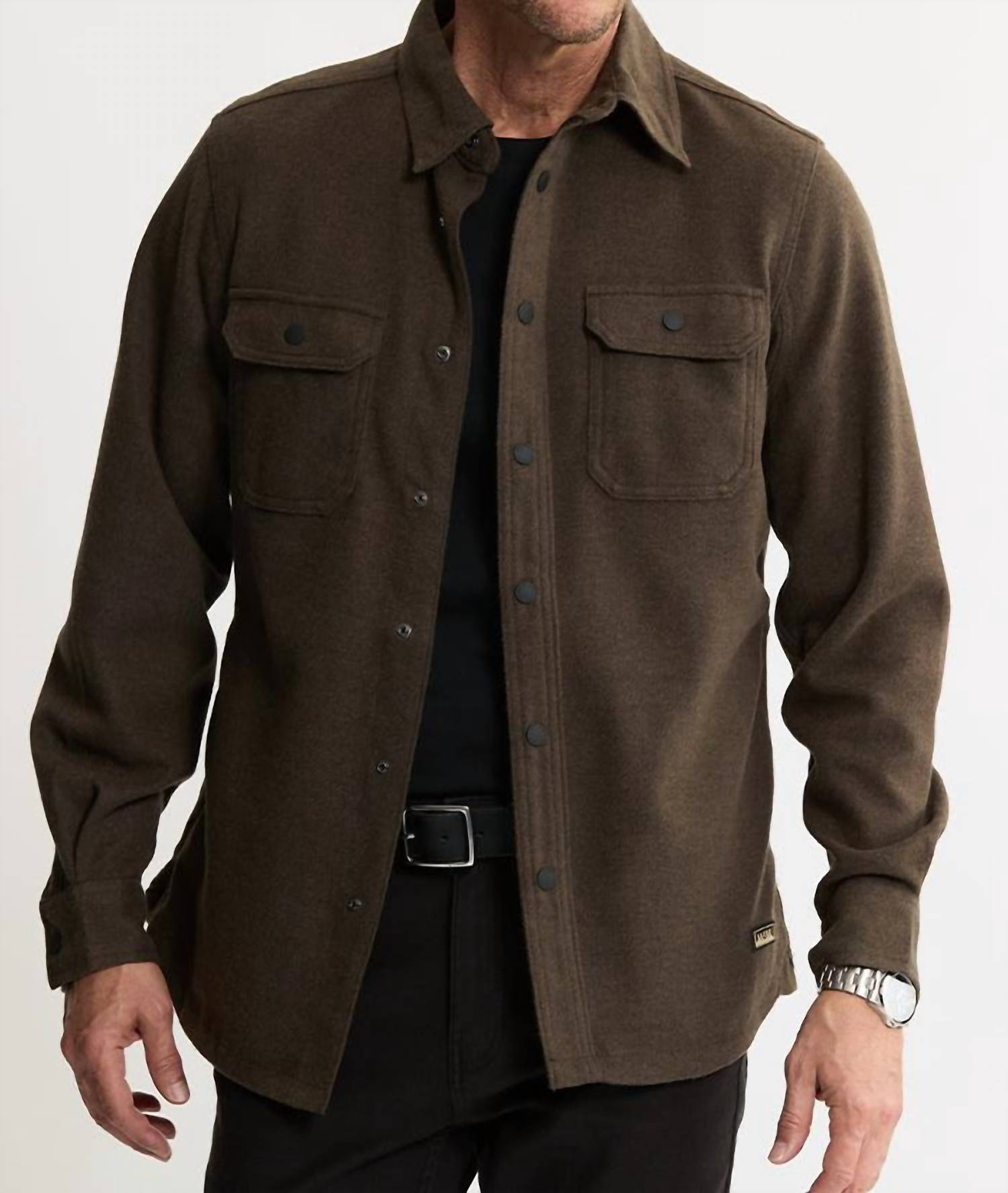 Jachs New York - Brushed Knit Long Sleeve Overshirt