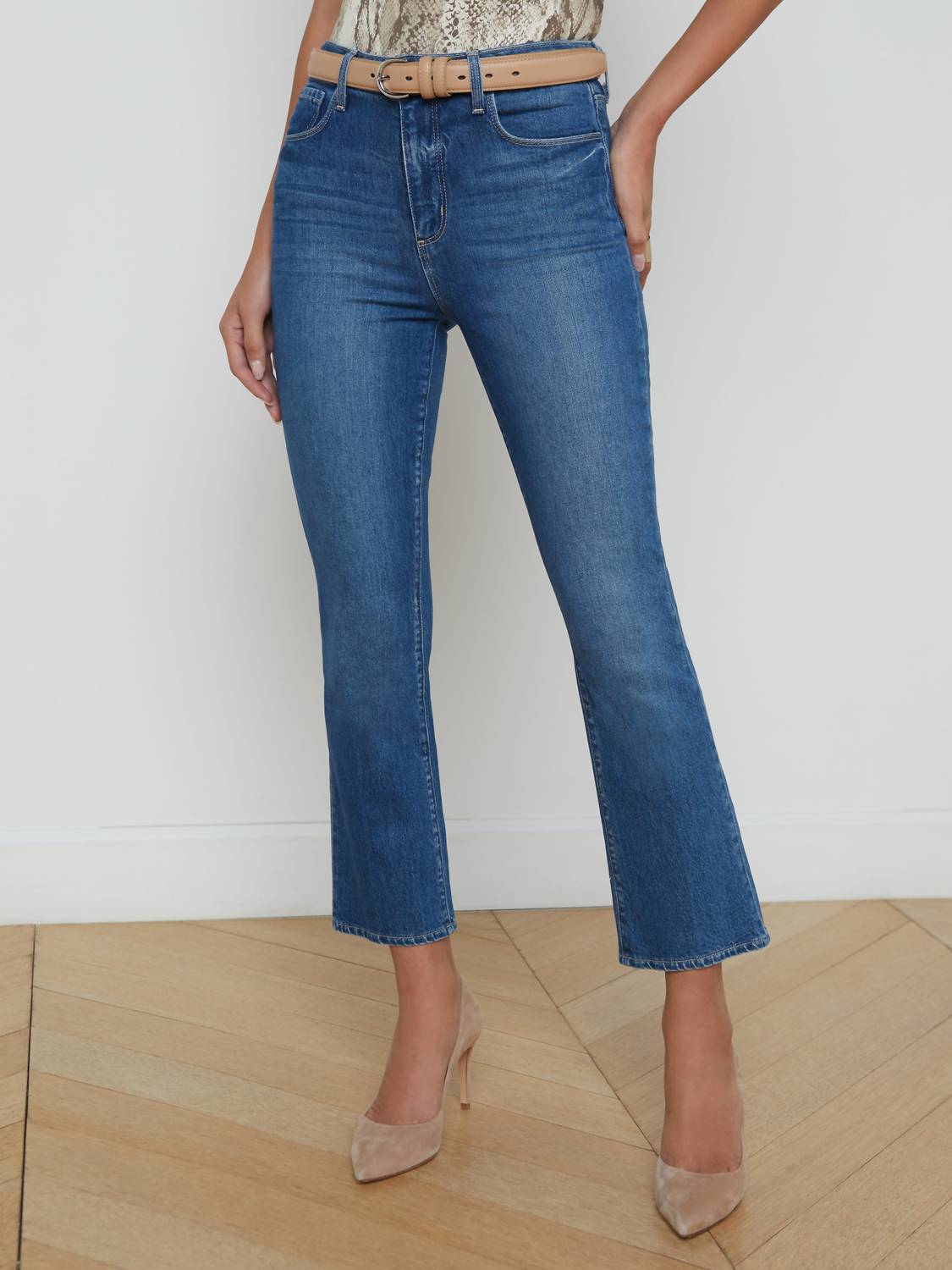 L'Agence - Mira Cropped Micro Boot Cut Pants