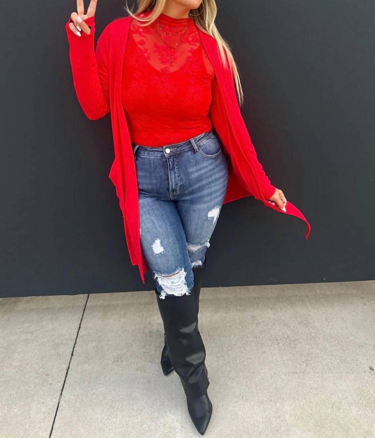 Blakeley - Lace Long Sleeve Top