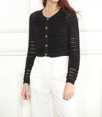Zero Degree Celsius - Lurex Crop Cardigan