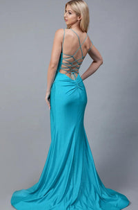 Amelia Couture - Glitter Jersey Sleeveless Maxi Dress