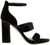 VINCE CAMUTO Women's Robeka Velvet Block Heel Sandals in black - women's sandal - view 5