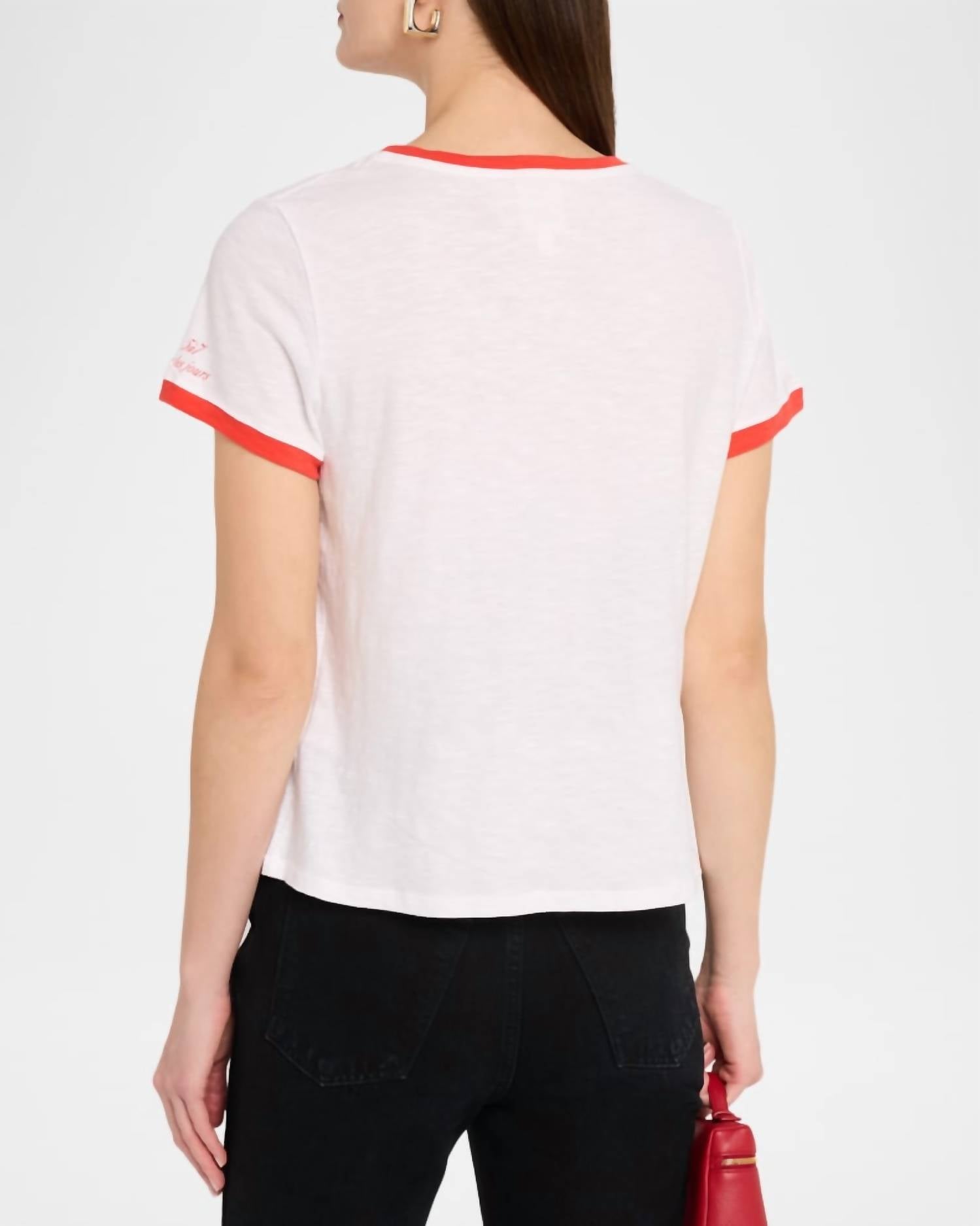 Cinq A Sept - Rhinestone Love Ringer Tee