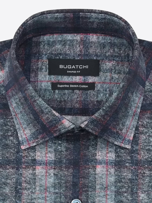 Bugatchi Uomo - Men's Plaid Long Sleeve Sport Shirt
