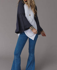 Three Bird Nest - Bell Sleeve Baseball Tee